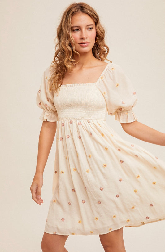 FAYE EMBROIDERED DRESS